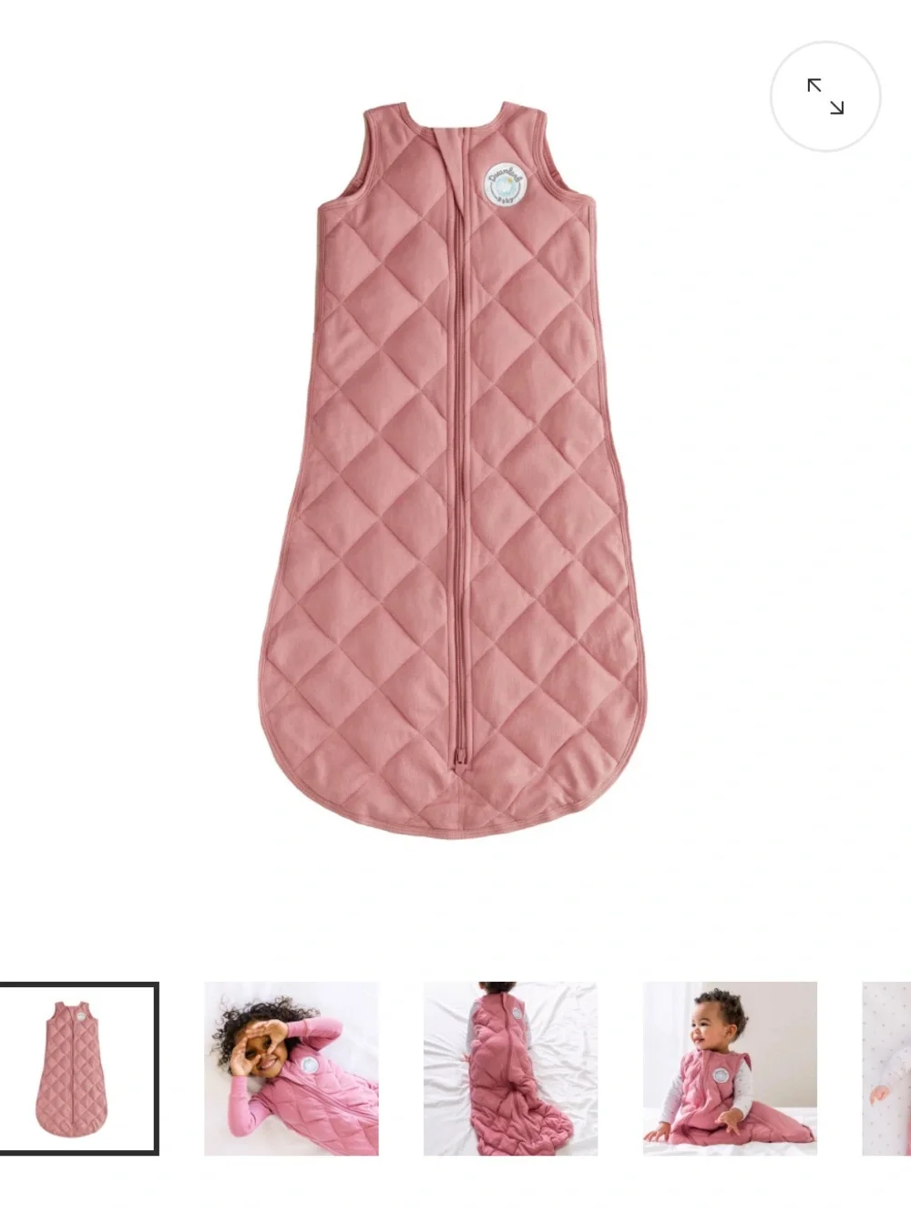 Dreamland Baby Pink Quilted Sleep Sack Swaddle